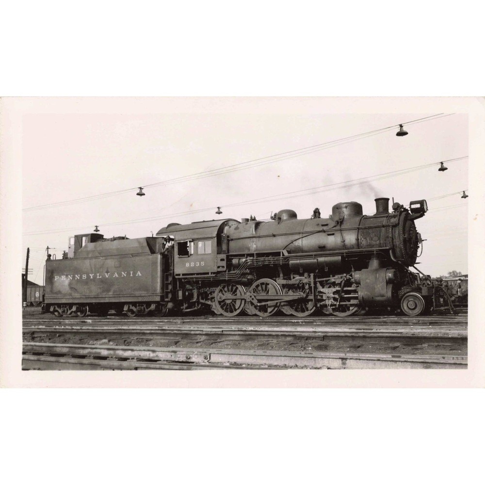 PRR Pennsylvania Railroad 2-8-0 #8235 Steam Locomotive Photo Chicago IL 1948